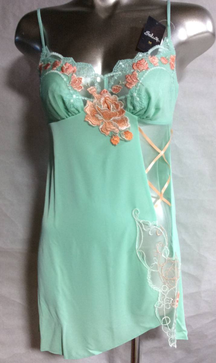 ワコール サルート シンデレラ Mサイズ スリップ TU ターコイズ 新品タグ付拍卖