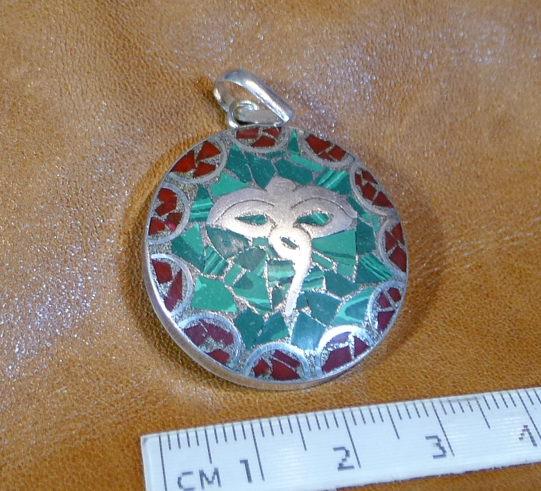 【T's】PT142 ペンダント エスニック チベット マラカイト サンゴ 送料無料拍卖