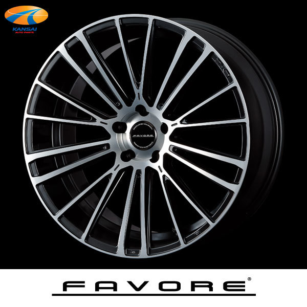 FAVORE ファヴォーレ アルミホイール 1本 20/9.5J +33 120 5H Φ60 マットブラック レクサスLS 店長おすすめ拍卖