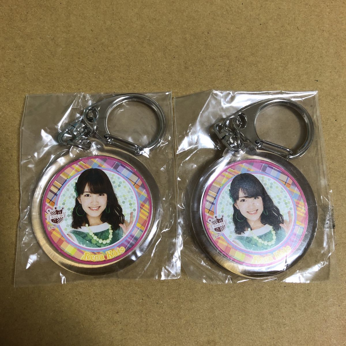 加藤玲奈 AKB48 カフェ キーホルダー 2個セット拍卖