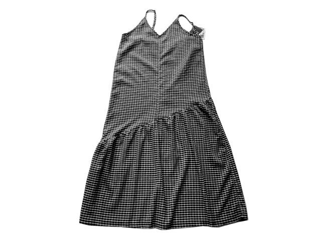 新品 MUMU&Co. チェック 黒 キャミワンピース 膝丈~ミモレ丈 キャミワンピ ワンピース拍卖