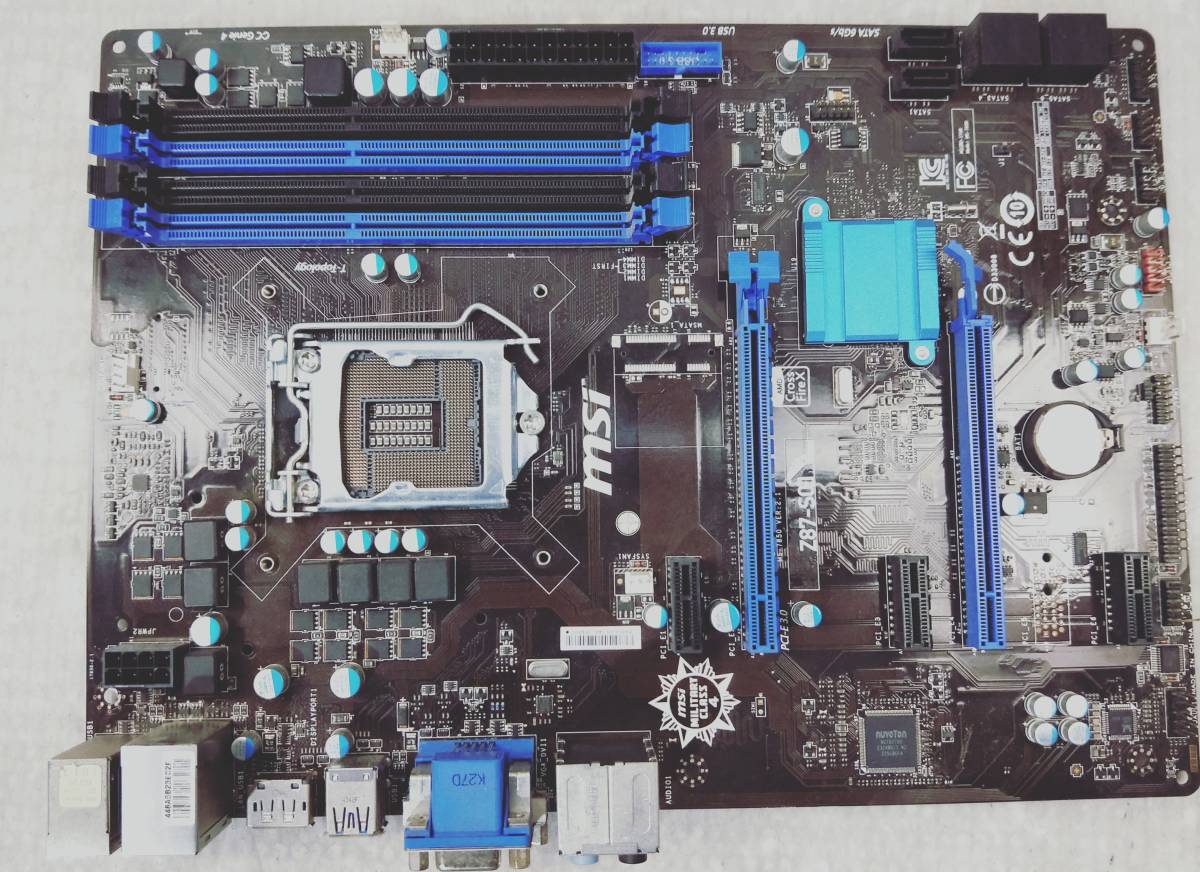 【中古パーツ】BIOS確認のみ、MSI Z87-S01 マザーボード IOパネル付 LGA1150 ■MB2174拍卖