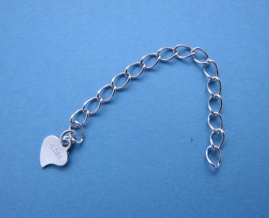 シルバー925 アジャスター チェーン 全長約5.5cm sv-03 ネックレス 金具 パーツ 手作り ハンドメード アクセサリー拍卖