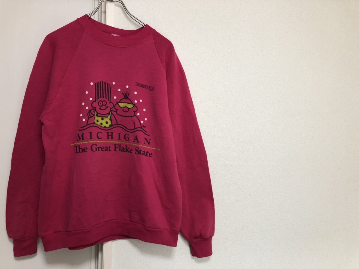 1986年製 80sヴィンテージMADE IN USA アメリカ製National Screenprint製ピンクスウェットsize L42-44拍卖