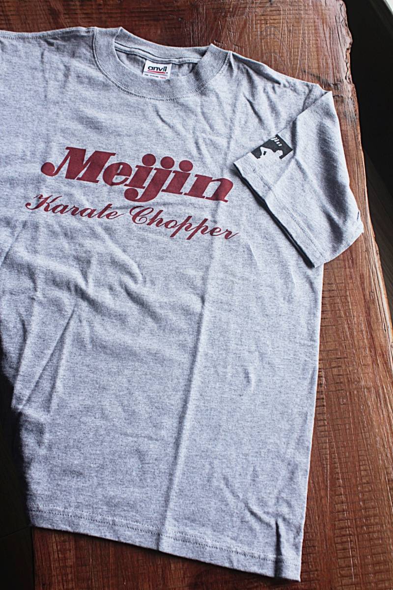 Meijin/Karate Chopper(名人)★ S/STシャツ新ユースL GY×dRE★空手チョップ★大特価拍卖