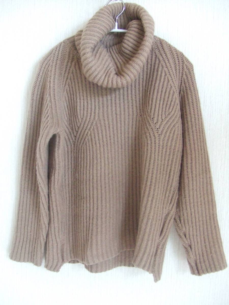 マウジー MOUSSY ざっくりタートルニット モカベージュ拍卖