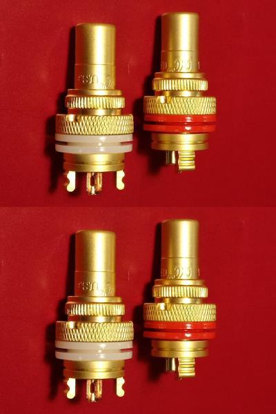 ♪♪ハイエンドタイプRCAジャック4個セット(金メッキ)⑤♪♪拍卖