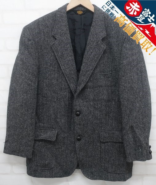 3J1427/CHIPP 3Bハリスツイードテーラードジャケット チップ拍卖
