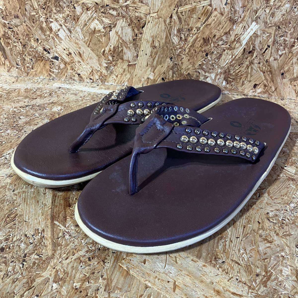 ISLAND SLIPPER SOPHNET. レザー スタッズ サンダル 9 コラボ 別注 限定 アイランド スリッパー SOPH. ソフ ネット拍卖
