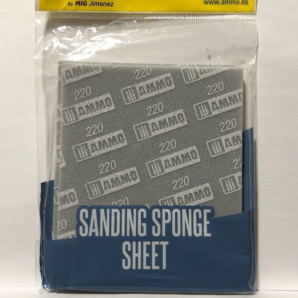 AMMO of Mig Jimenez 8557 Sanding Sponge Sheet サンドスポンジ シート やすり Grain220 番手220 PM03拍卖