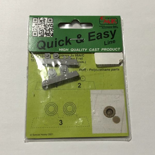 CMK 1/72 Quick & Easy line Q72394 ユンカース Ju88A/C 主翼給油口 (2個・開状態)(レベル用) レジン PM03拍卖