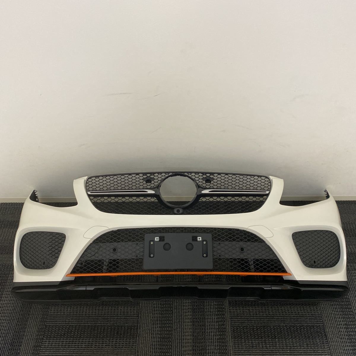 新車外し 超美品 メルセデスベンツ W166 4マチック クーペスポーツ GLE AMG GLE350d 純正 フロントバンパー グリル ホワイト 白拍卖