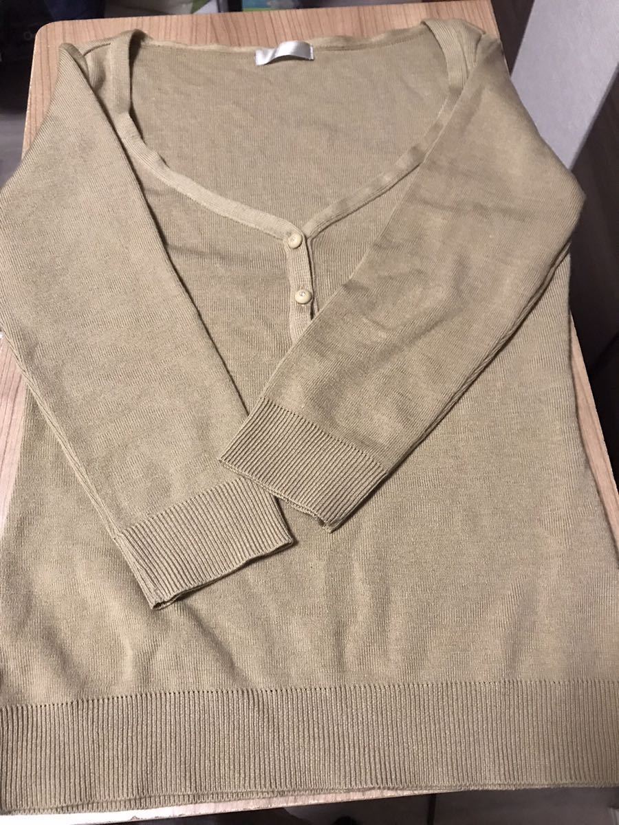 美品 着用数回 ザジ ZAZIE 38サイズ M相当 ニット トップス レディース きらきらボタン 即決あり拍卖