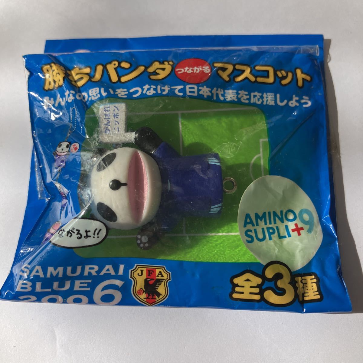 生茶パンダ 勝ちパンダ つながるマスコット ミニフィギュア ノベルティ非売品 サムライブルー2006 日本代表 サッカー拍卖