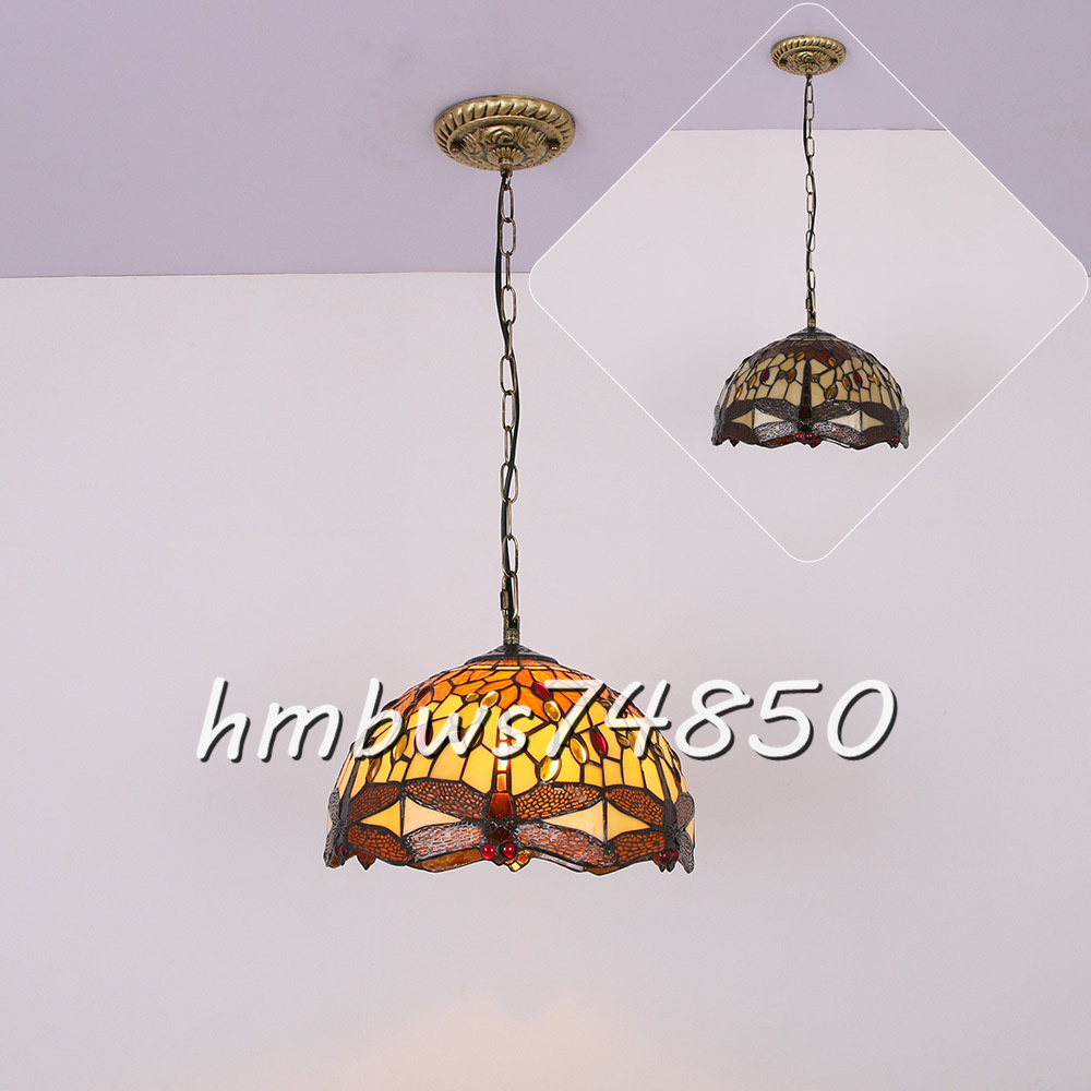 新品◆芸術品ペンダントライト ステンドランプ ステンドグラス 花柄 照明 ティファニー 通路用ランプ ベッドルーム用 室内装飾拍卖