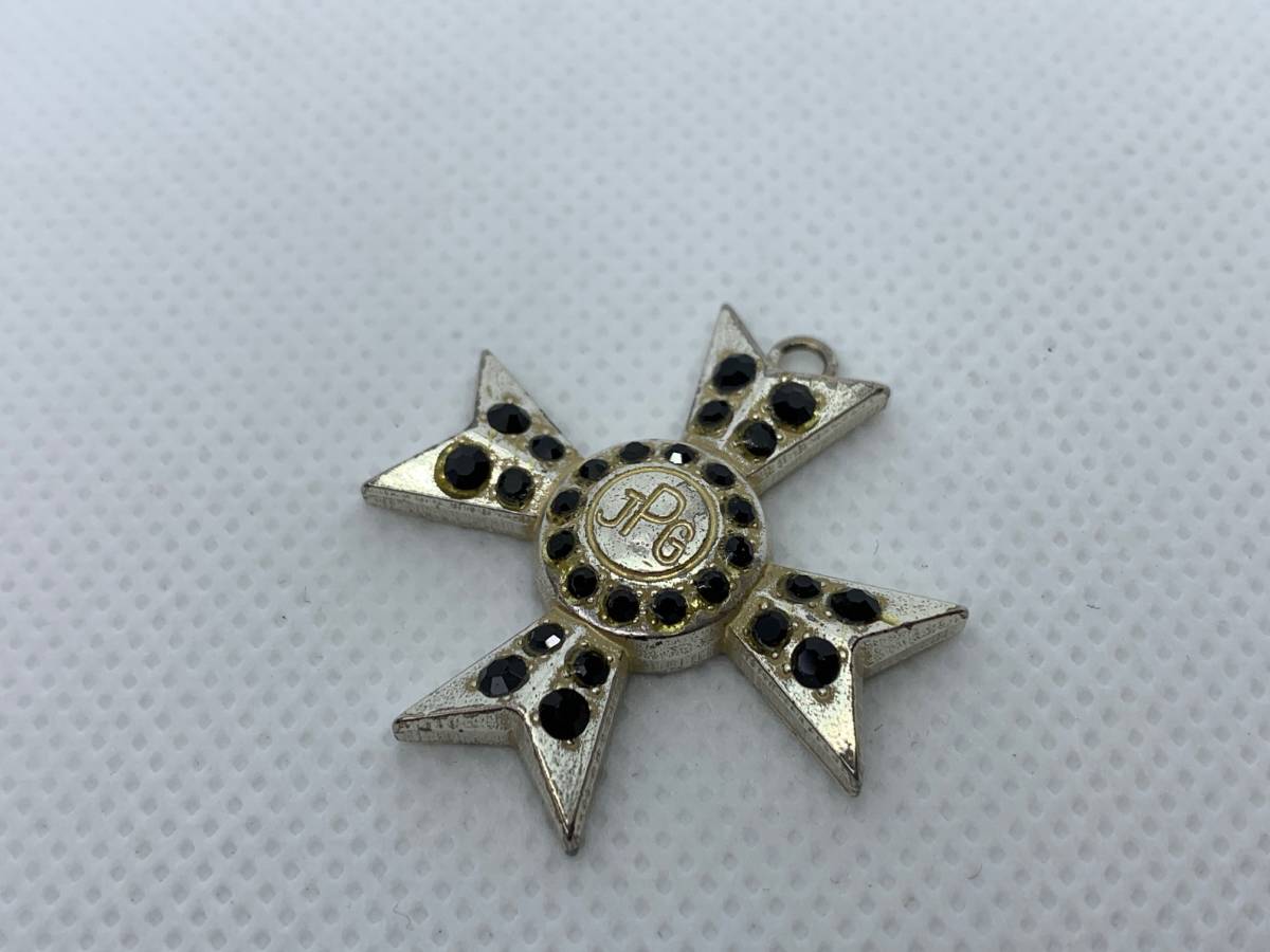 Jean Paul GAULTIER ジャンポールゴルチエ ゴルチェ クロス 十字架 ストーン ネックレストップ チャーム archive accessory拍卖