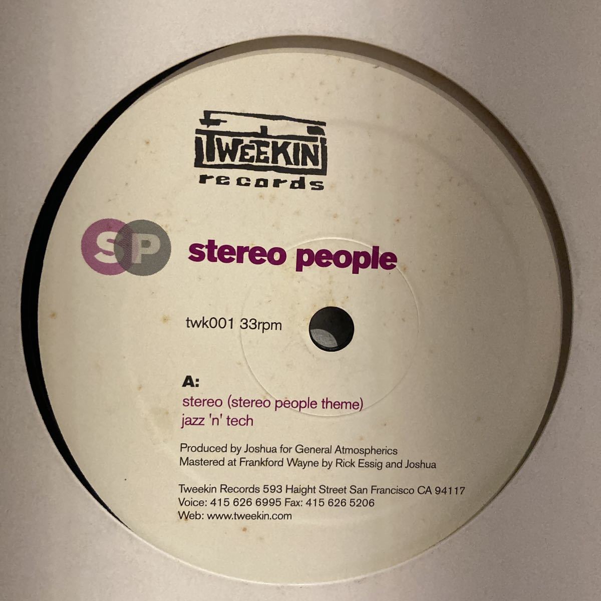 Stereo People - Stereo / Producer, Mastered By Joshua拍卖