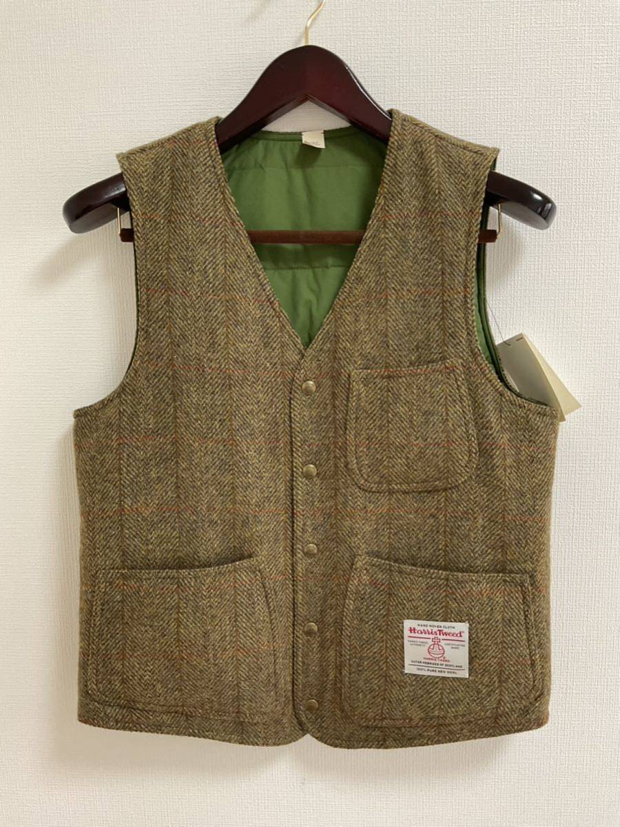 未使用!RRL Reversible Harris Tweed VEST ダブルアールエル リバーシブル ハリスツイード ベスト US-M拍卖