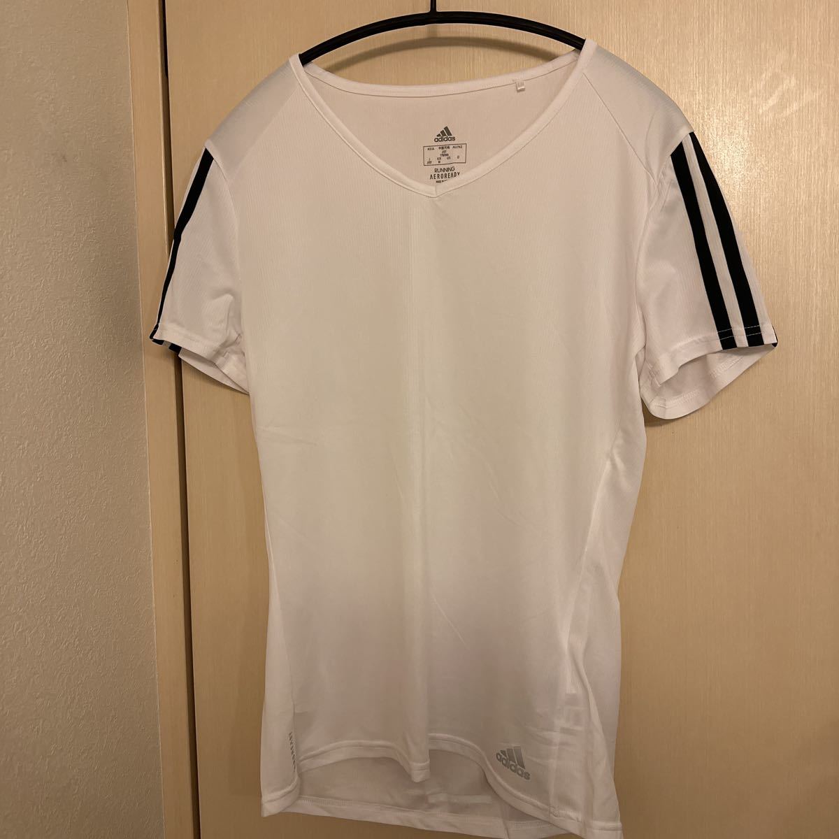新品 adidas アディダス 半袖Tシャツ ランニングウェア サイズL ホワイト!拍卖