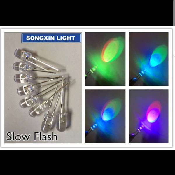 5mm LED 七色RGB 100個ゆっくり自動で色が変わる拍卖