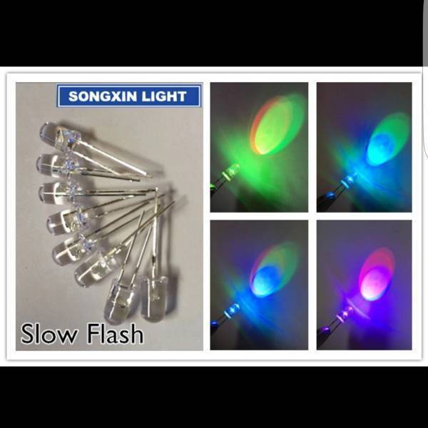 5mm LED 七色RGB ゆっくり変色 500個 12v抵抗 回路図セット拍卖