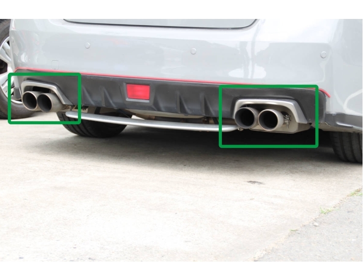 スバル WRX STI S4 VA系 セダン ABS製 マフラーカッター カバートリム 塗装品 2015-2021拍卖