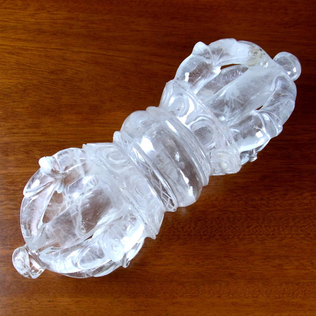 【価格交渉可能】ネパール ガネーシュヒマール産 ヒマラヤ水晶製 金剛杵 ドルジェ 1046g 空海と密教の世界 No,2拍卖