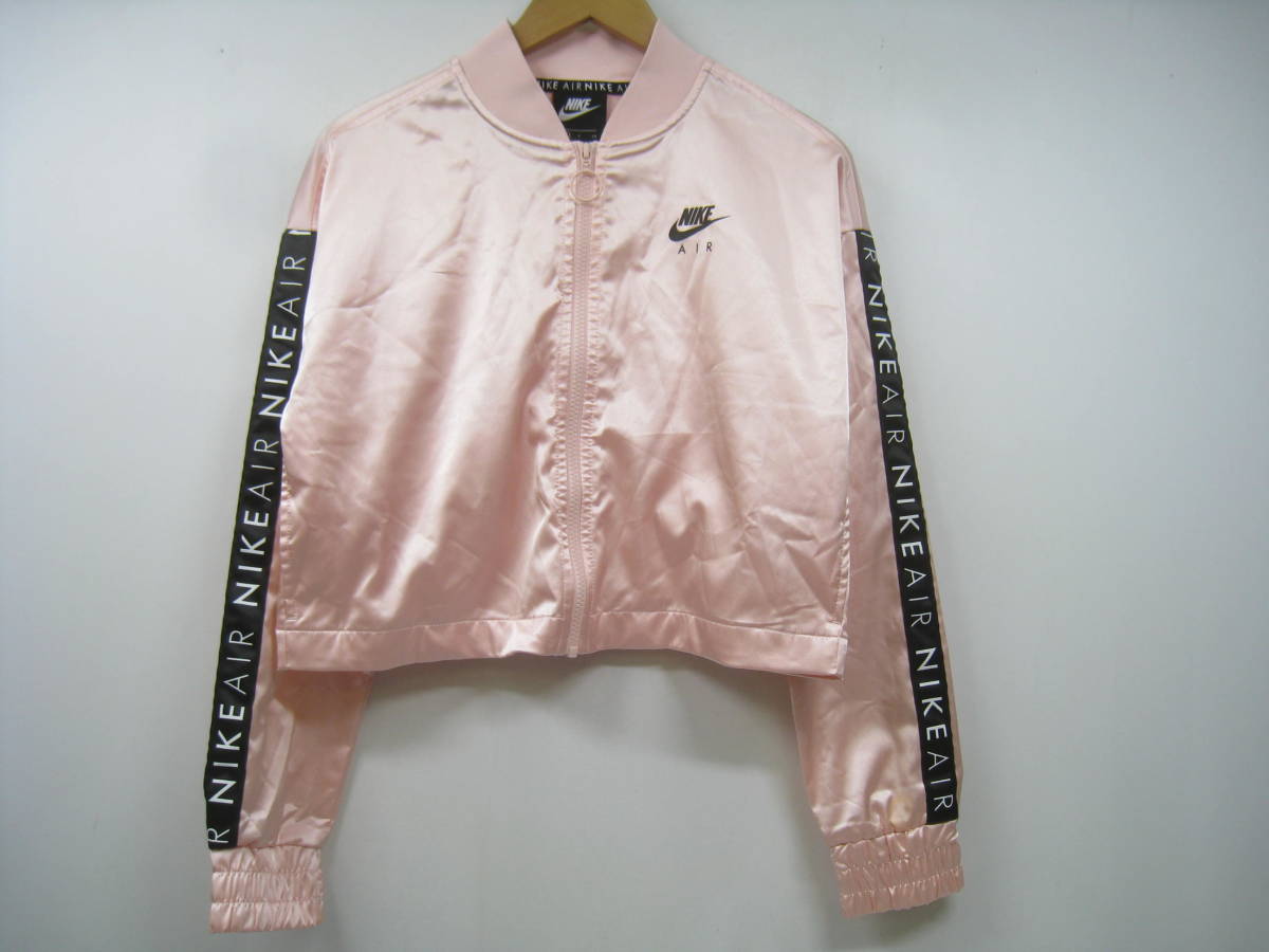 NIKE AIR ナイキ エア ジャケット ショート ジップアップ ロゴ ピンク レディース サイズS拍卖