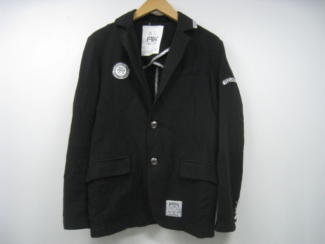 RUSS-K ラスケー ジャケット ワッペン 黒 ブラック サイズM拍卖