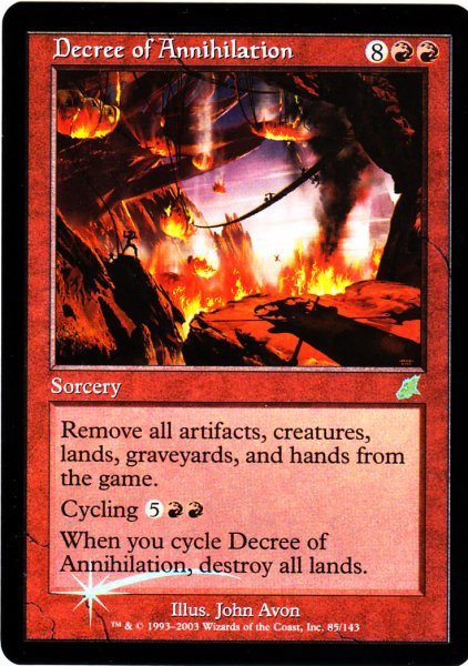 SCG Foil 滅殺の命令/Decree of Annihilation 英語1枚拍卖