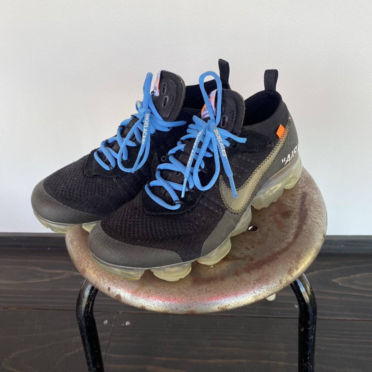 【THE 10 NIKE AIR VAPORMAX off white Virgil Abloh vapor max flyknit fk 26.5cm 黒 AA3831-002 ナイキ オフホワイト スニーカー】拍卖