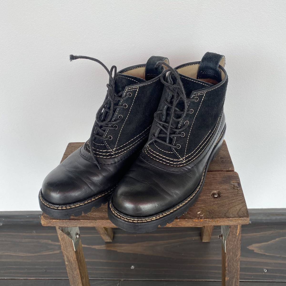 【N.HOLLYWOOD エヌハリウッド マウンテンブーツ トレッキングシューズ 革靴 レザーシューズ 7 1/2 ミスターハリウッド メンズ25.5cm】拍卖