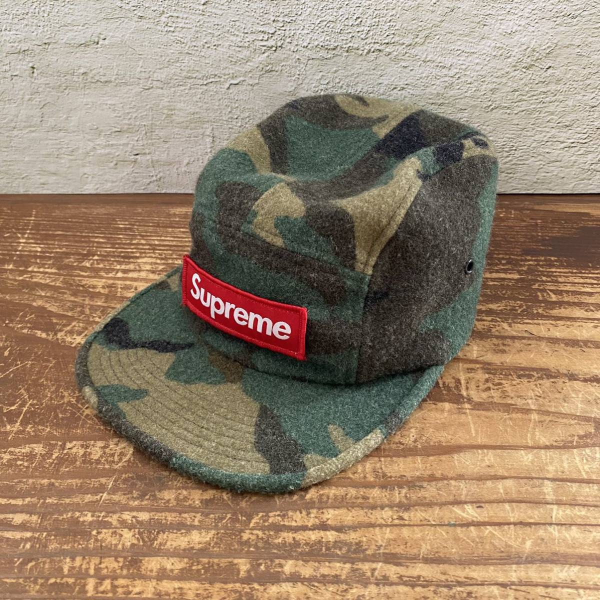 【supreme camo wool camp cap 17AW シュプリーム キャンプキャップ 迷彩 オンライン購入品 カモ ウール 帽子】拍卖