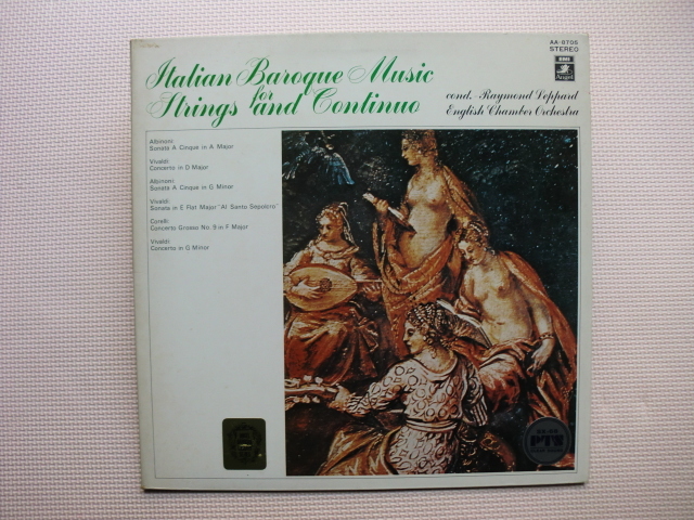 *【LP】レイモンド・レパード指揮/イタリア・バロック音楽の楽しみ(AA-8705)(日本盤)拍卖