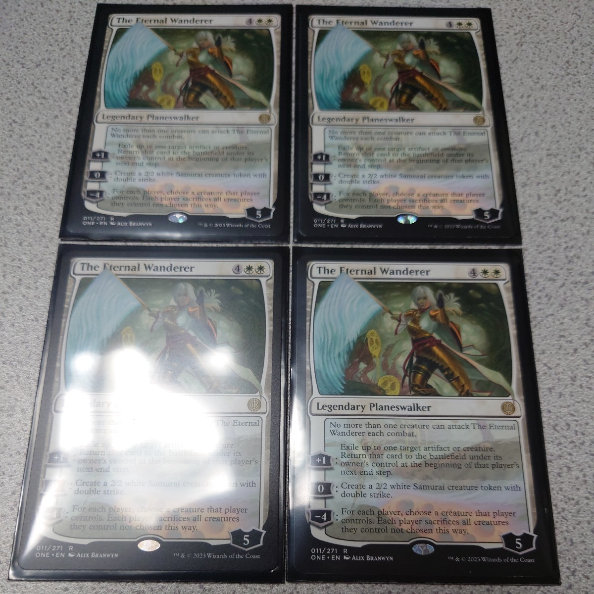 MTG ONE 永遠の放浪者 英語 四枚セット ファイレクシア:完全なる統一 即決拍卖