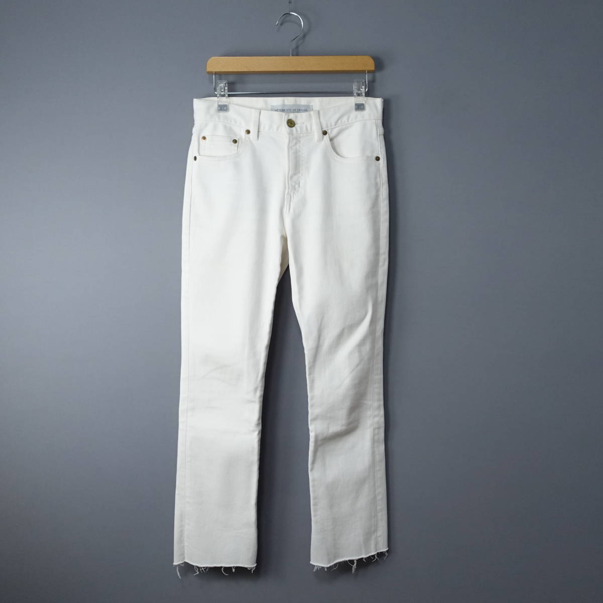 IENA/イエナ/VETEMENTS DE TRAVAIL/36/日本製/デニムパンツ/オフホワイト/白/レディース/ボトムス拍卖