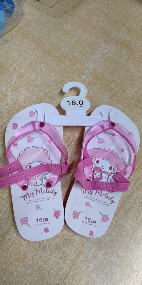 マイメロディ Sanrio マイメロ ビーチサンダル 新品・未開封・即決 16センチ 新品・未開封・即決拍卖