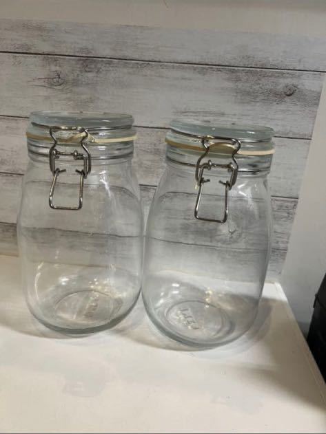 IKEA イケア KORKEN コルケン蓋付き保存容器 2個 ガラス保存容器 1.8L拍卖