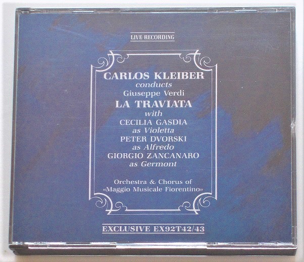 CD〇ヴェルディ:椿姫※輸入盤LIVE録音/チェチーリア・ガスディア、ペテル・ドヴォルスキー カルロス・クライバー拍卖