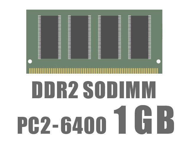 【最安挑戦メモリ】 1GB DDR2-6400 SO-DIMM ノートPC用拍卖