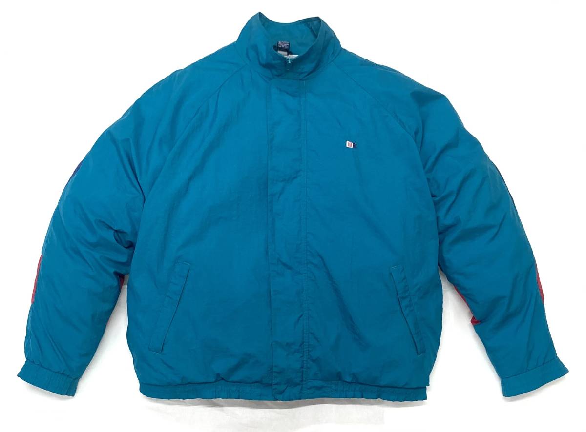 90s LANDS’END ランズエンド ナイロン ジャケット L シャカシャカ ターコイズグリーン拍卖