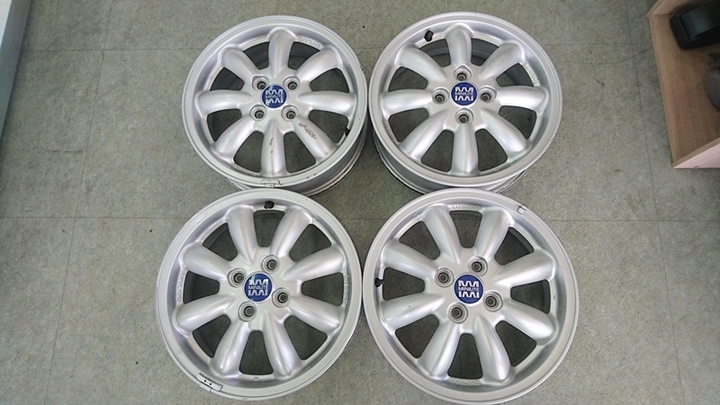 『psi』 ダイハツ純正オプション MINILITE ミニライト 15インチ 4.5J +45 4穴 PCD100 アルミホイール4本セット拍卖
