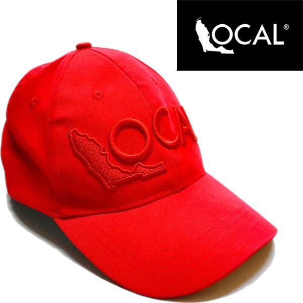 1点物◆LOCALローカルブランド赤ベースボールキャップ古着メンズレディースOKアメカジ90sストリートスポーツ帽子ブランド小物雑貨785889拍卖