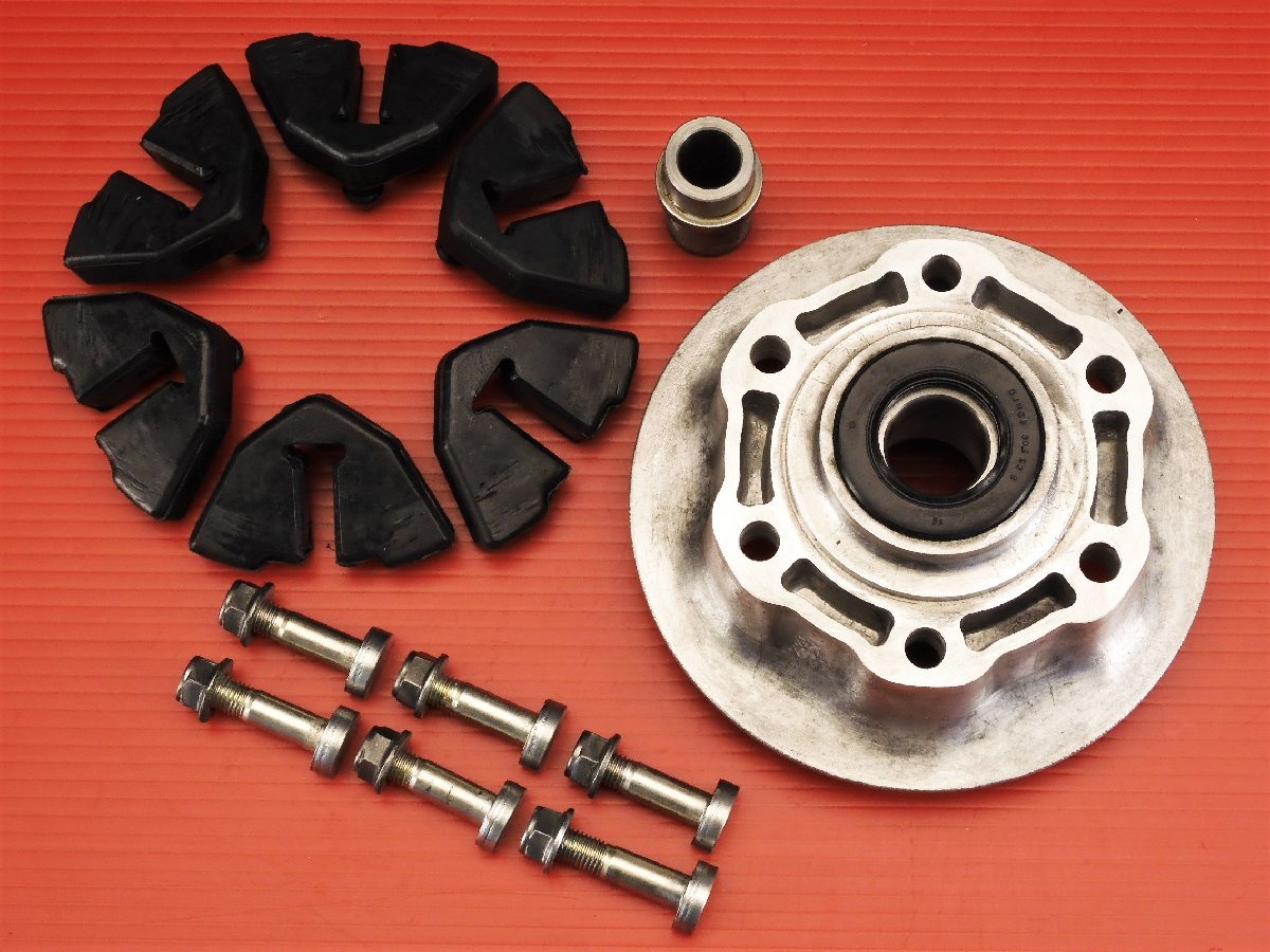 60【評価A】 GSX400FW GK71A 当時物 実動 純正 リア ホイール ハブ & ゴム ダンパー拍卖