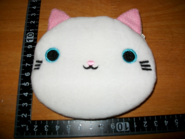 ●○ねこポーチ 白猫◆財布 小物入れ ネコ○●拍卖
