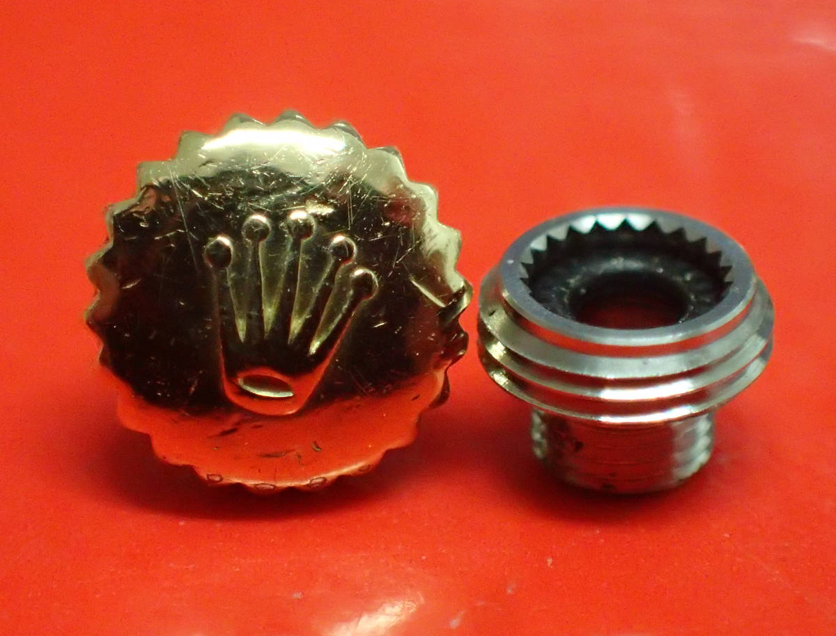 ROLEX ロレックス 純正 金 リューズ チューブ 5.2mm 椀 スクリュー型 プレジョン チェリーニ【1N】拍卖