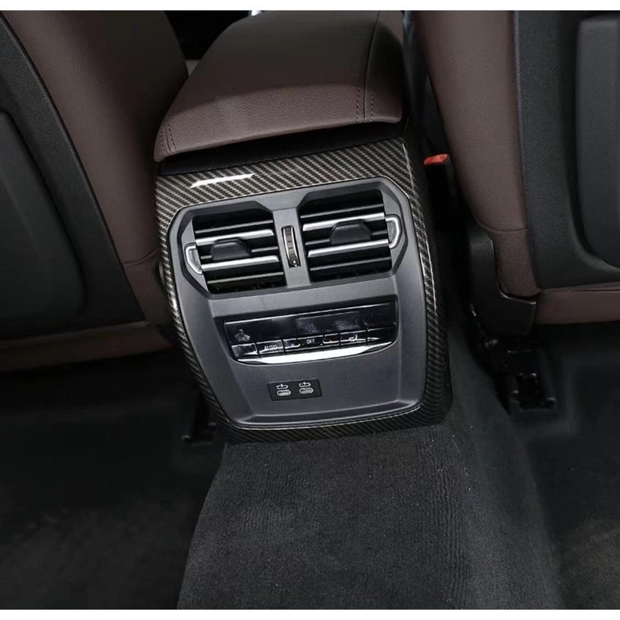 スポーティ全開♪ BMW カーボン ルック リア エアコンダクト パネル カバー i4 G26 eDrive40 M50 Mスポーツ バイキス i4シリーズ拍卖