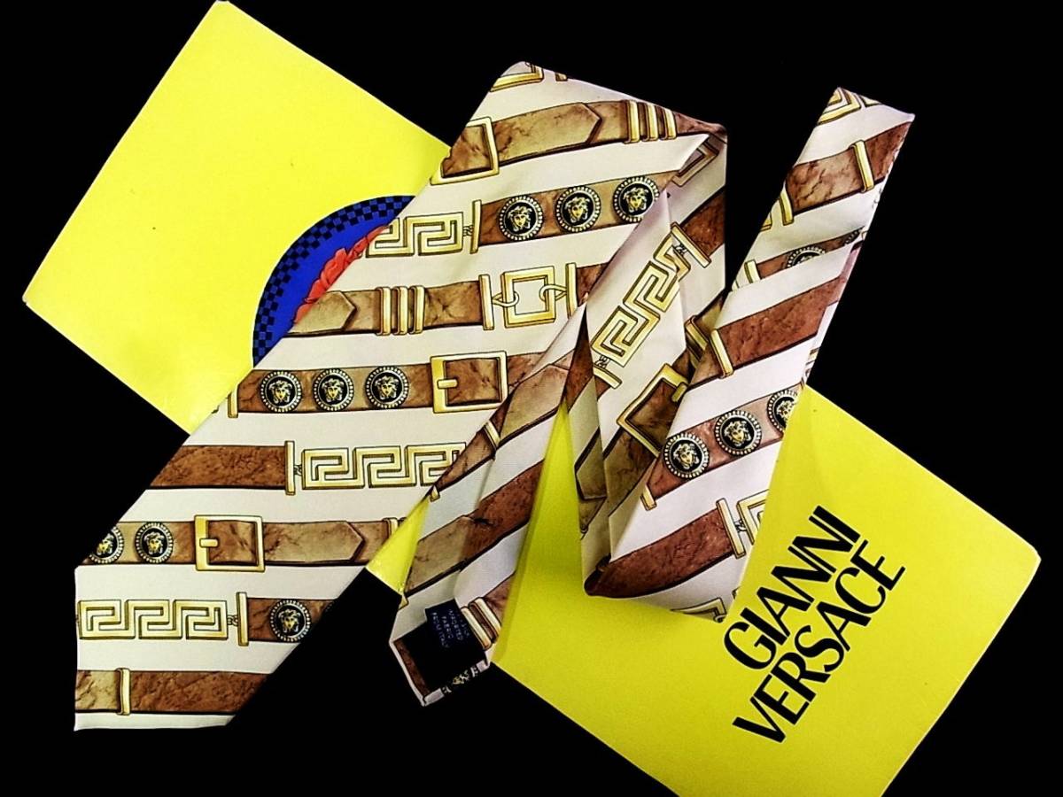 *:.*:【新品N】7237 ヴェルサーチ【メデューサ・ベルト】ネクタイ★拍卖