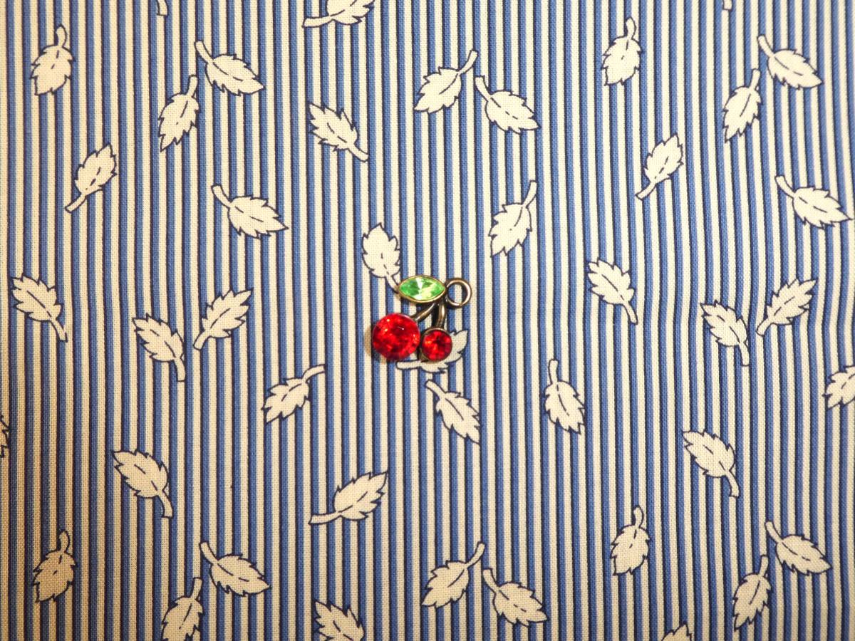 即決★USAレトロ30’sネイビーストライプ葉っぱブルー★サーティーズ復刻版MARCUSAuntGrace Scrapbag2005拍卖