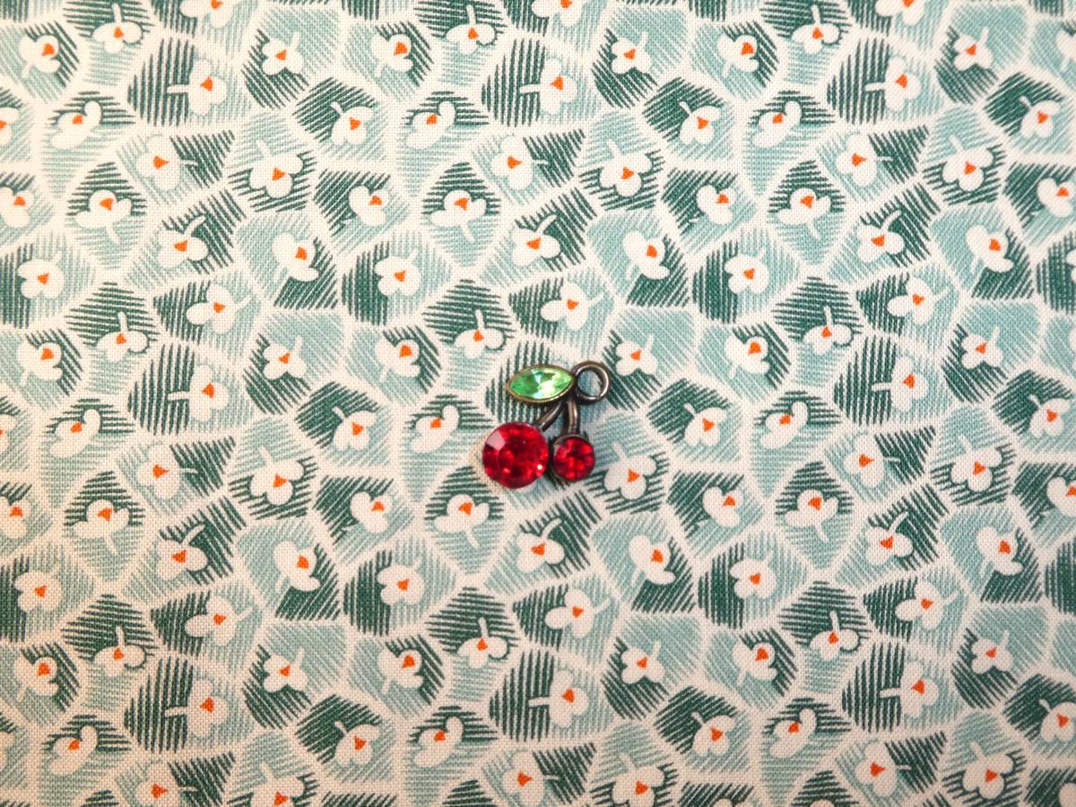 即決★USAレトロ30’sリーフグリーン★復刻花Marcus Brothers AuntGrace拍卖